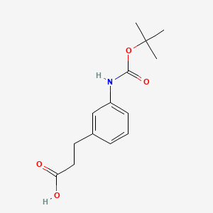 B1271968 3-[3-[(2-methylpropan-2-yl)oxycarbonylamino]phenyl]propanoic Acid CAS No. 387360-95-4