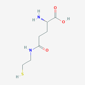 molecular formula C7H14N2O3S B12719682 Glutamine, N-2-mercaptoethyl- CAS No. 45102-60-1