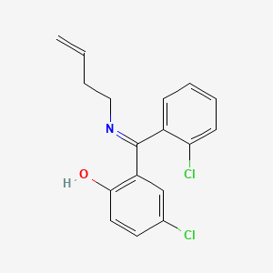 molecular formula C17H15Cl2NO B12719684 2-((3-Butenylimino)(2-chlorophenyl)methyl)-4-chlorophenol CAS No. 84611-63-2