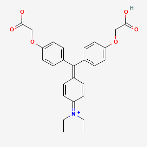 Hydrogen (4-(4,4'-bis(carboxylatomethoxy)benzhydrylidene)cyclohexa-2,5-dien-1-ylidene)diethylammonium