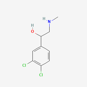 molecular formula C9H11Cl2NO B12719703 3,4-Dichloro-alpha-((methylamino)methyl)benzenemethanol CAS No. 1892-72-4