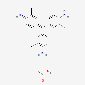 4-((4-Amino-m-tolyl)(4-imino-3-methyl-2,5-cyclohexadien-1-ylidene)methyl)-o-toluidine monoacetate