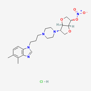 [(3S,3aR,6S,6aS)-3-[4-[3-(4,5-dimethylbenzimidazol-1-yl)propyl]piperazin-1-yl]-2,3,3a,5,6,6a-hexahydrofuro[3,2-b]furan-6-yl] nitrate;hydrochloride