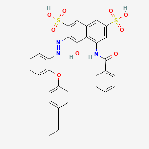 5-(Benzoylamino)-4-hydroxy-3-((2-(4-(tert-pentyl)phenoxy)phenyl)azo)naphthalene-2,7-disulphonic acid