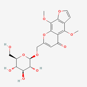 molecular formula C20H22O11 B12719744 Ammiol glucoside CAS No. 123715-08-2