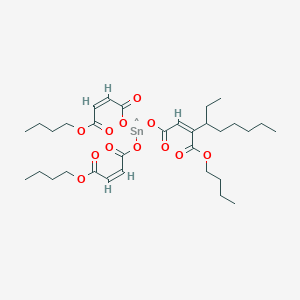 Butyl (Z,Z,Z)-6-((4-butoxy-1,4-dioxobut-2-enyl)oxy)oct-6-yl-4,8,11-trioxo-5,7,12-trioxa-6-stannahexadeca-2,9-dienoate