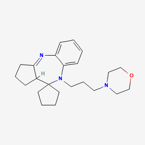 Spiro(benzo(b)cyclopenta(e)(1,4)diazepine-10(1H),1'-cyclopentane), 2,3,9,10a-tetrahydro-9-(3-(4-morpholinyl)propyl)-