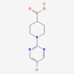 molecular formula C10H12BrN3O2 B1271981 1-(5-溴嘧啶-2-基)哌啶-4-羧酸 CAS No. 799283-92-4