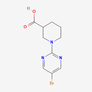 molecular formula C10H12BrN3O2 B1271982 1-(5-溴嘧啶-2-基)哌啶-3-羧酸 CAS No. 799283-93-5