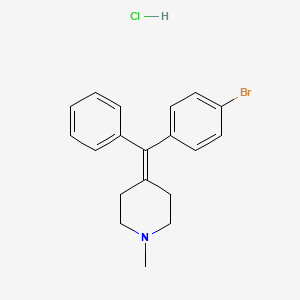 Piperidine, 4-((4-bromophenyl)phenylmethylene)-1-methyl-, hydrochloride