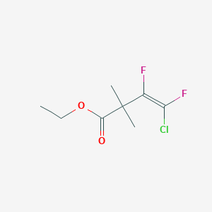 molecular formula C8H11ClF2O2 B12719836 Ethyl (E)-4-chloro-3,4-difluoro-2,2-dimethyl-3-butenoate CAS No. 144194-07-0