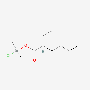 molecular formula C10H21ClO2Sn B12719853 Chloro((2-ethyl-1-oxohexyl)oxy)dimethylstannane CAS No. 82963-02-8