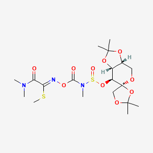 methyl (1Z)-N-[[(3'aR,4S,7'S,7'aR)-2,2,2',2'-tetramethylspiro[1,3-dioxolane-4,6'-3a,4,7,7a-tetrahydro-[1,3]dioxolo[4,5-c]pyran]-7'-yl]oxysulfinyl-methylcarbamoyl]oxy-2-(dimethylamino)-2-oxoethanimidothioate