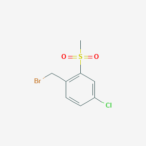 B1271986 1-(Bromomethyl)-4-chloro-2-(methylsulfonyl)benzene CAS No. 849035-64-9
