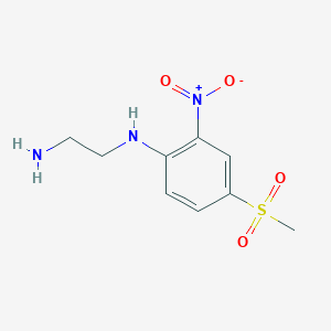 molecular formula C9H13N3O4S B1271992 N-(2-氨基乙基)-N-[4-(甲基磺酰基)-2-硝基苯基]胺 CAS No. 849035-93-4