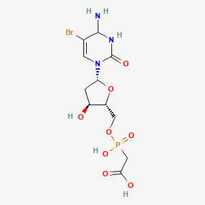 ((5-(4-Amino-5-bromo-2-oxo-3,4-dihydro-2H-pyrimidin-1-yl)-3-hydroxy-tetrahydro-furan-2-ylmethoxy)-hydroxy-phosphoryl)-acetic acid