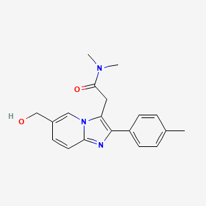 Imidazo(1,2-a)pyridine-3-acetamide, 6-(hydroxymethyl)-N,N-dimethyl-2-(4-methylphenyl)-