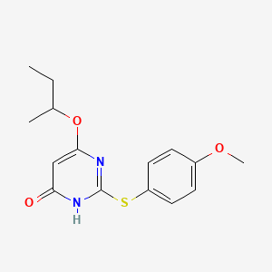 4(1H)-Pyrimidinone, 2-((4-methoxyphenyl)thio)-6-(1-methylpropoxy)-