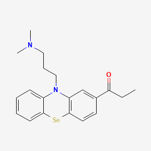 molecular formula C20H24N2OSe B12719962 1-Propanone, 1-(10-(3-(dimethylamino)propyl)phenoselenazin-2-yl)- CAS No. 2934-35-2