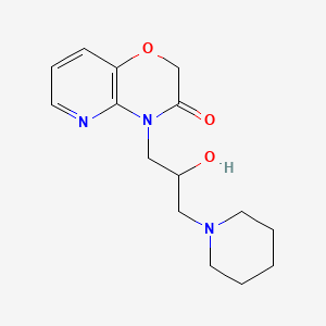 molecular formula C15H21N3O3 B12719968 4-(2-Hydroxy-3-(1-piperidinyl)propyl)-2H-pyrido(3,2-b)-1,4-oxazin-3(4H)-one CAS No. 86267-11-0