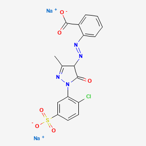 Disodium 2-((1-(2-chloro-5-sulphonatophenyl)-4,5-dihydro-3-methyl-5-oxo-1H-pyrazol-4-yl)azo)benzoate