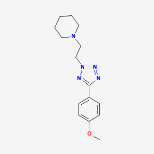 Piperidine, 1-(2-(5-(4-methoxyphenyl)-2H-tetrazol-2-yl)ethyl)-