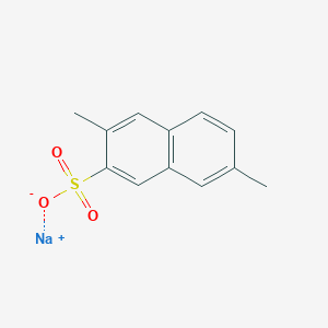 molecular formula C12H11NaO3S B12720046 Sodium 3,7-dimethyl-2-naphthalenesulfonate CAS No. 861802-37-1