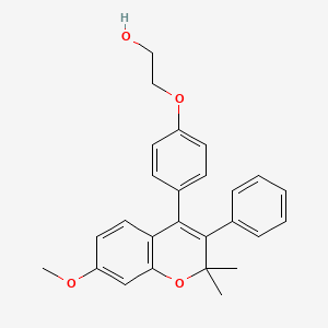 2-(4-(7-Methoxy-2,2-dimethyl-3-phenyl-2H-1-benzopyran-4-yl)phenoxy)ethanol