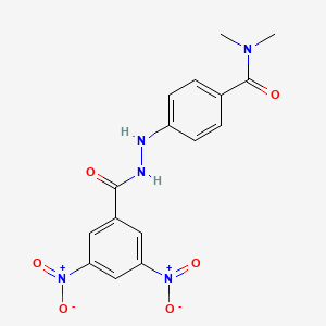 4-[2-(3,5-dinitrobenzoyl)hydrazinyl]-N,N-dimethylbenzamide