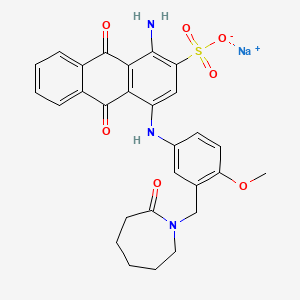 Sodium 1-amino-4-((3-((hexahydro-2-oxo-1H-azepin-1-yl)methyl)-4-methoxyphenyl)amino)-9,10-dihydro-9,10-dioxoanthracene-2-sulphonate