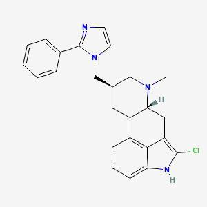 Ergoline, 2-chloro-6-methyl-8-((2-phenyl-1H-imidazol-1-yl)methyl)-, (8-beta)-