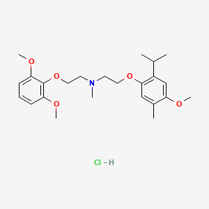 Ethanamine, N-(2-(2,6-dimethoxyphenoxy)ethyl)-2-(4-methoxy-5-methyl-2-(1-methylethyl)phenoxy)-N-methyl-, hydrochloride