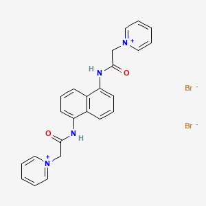 molecular formula C24H22Br2N4O2 B12720183 1,1'-(1,5-Naphthylenebis(iminocarbonylmethylene))bis(pyridinium bromide) CAS No. 102584-15-6