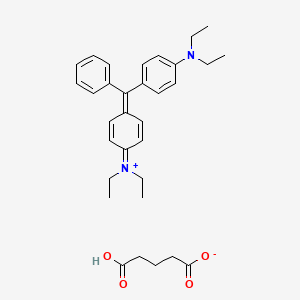 (4-((4-(Diethylamino)phenyl)phenylmethylene)-2,5-cyclohexadien-1-ylidene)diethylammonium hydrogen glutarate