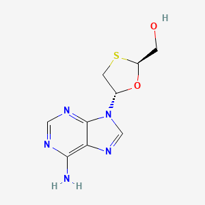 1,3-Oxathiolane-2-methanol, 5-(6-amino-9H-purin-9-yl)-, (2S-trans)-