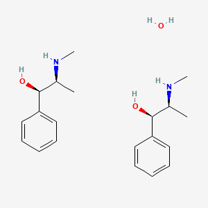 molecular formula C20H32N2O3 B12720224 Ephedrine hemihydrate CAS No. 50906-05-3