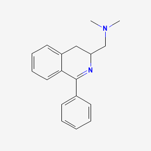 molecular formula C18H20N2 B12720260 N,N-dimethyl-1-phenyl-3,4-dihydro-3-isoquinolinemethanamine CAS No. 83658-09-7