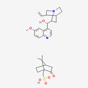 (8alpha)-6'-Methoxycinchonan-9(R)-ol mono((1S)-7,7-dimethyl-2-oxobicyclo(2.2.1)heptane-1-methanesulphonate)