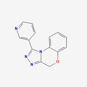 molecular formula C14H10N4O B12720310 1-(3-Pyridinyl)-4H-(1,2,4)triazolo(3,4-c)(1,4)benzoxazine CAS No. 93299-74-2