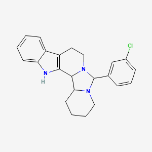 9-(3-chlorophenyl)-8,10,20-triazapentacyclo[11.7.0.02,10.03,8.014,19]icosa-1(13),14,16,18-tetraene