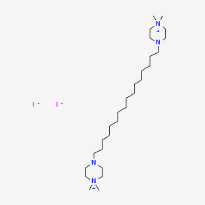 Piperazinium, 4,4'-hexadecamethylenebis(1,1-dimethyl-, diiodide