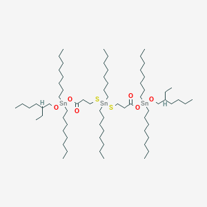 molecular formula C70H144O6S2Sn3 B12720393 5,23-Diethyl-8,8,14,14,20,20-hexaoctyl-10,18-dioxo-7,9,19,21-tetraoxa-13,15-dithia-8,14,20-tristannaheptacosane CAS No. 84896-41-3