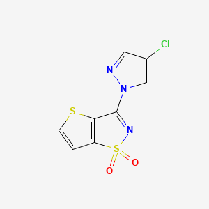 Thieno(2,3-d)isothiazole, 3-(4-chloro-1H-pyrazol-1-yl)-, 1,1-dioxide