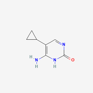 molecular formula C7H9N3O B12720406 5-Cyclopropylcytosine CAS No. 137937-76-9