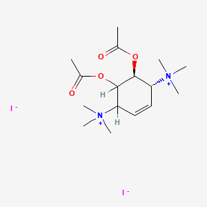 2-Cyclohexene-1,4-diaminium, 5,6-bis(acetyloxy)-N,N,N,N',N',N'-hexamethyl-, diiodide, (1-alpha,2-beta,3-alpha,6-beta)-