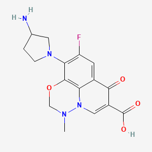 7H-Pyrido(3,2,1-ij)(4,1,2)benzoxadiazine-6-carboxylic acid, 2,3-dihydro-10-(3-amino-1-pyrrolidinyl)-9-fluoro-3-methyl-7-oxo-