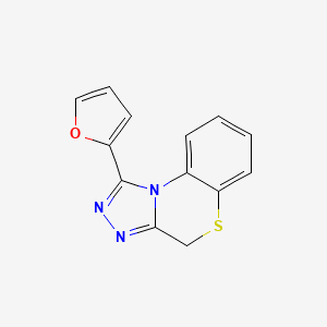 molecular formula C13H9N3OS B12720477 1-(2-Furanyl)-4H-(1,2,4)triazolo(3,4-c)(1,4)benzothiazine CAS No. 93300-05-1