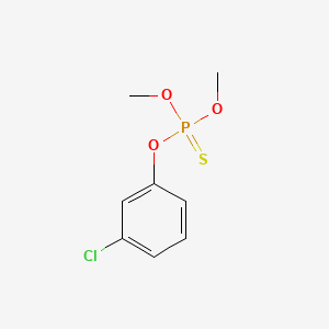 molecular formula C8H10ClO3PS B12720490 Phosphorothioic acid, O-(3-chlorophenyl) O,O-dimethyl ester CAS No. 14529-39-6