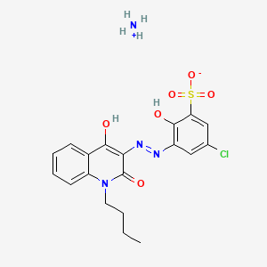 Ammonium 3-((1-butyl-1,2-dihydro-4-hydroxy-2-oxo-3-quinolyl)azo)-5-chloro-2-hydroxybenzenesulphonate