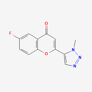 4H-1-Benzopyran-4-one, 6-fluoro-2-(1-methyl-1H-1,2,3-triazol-5-yl)-